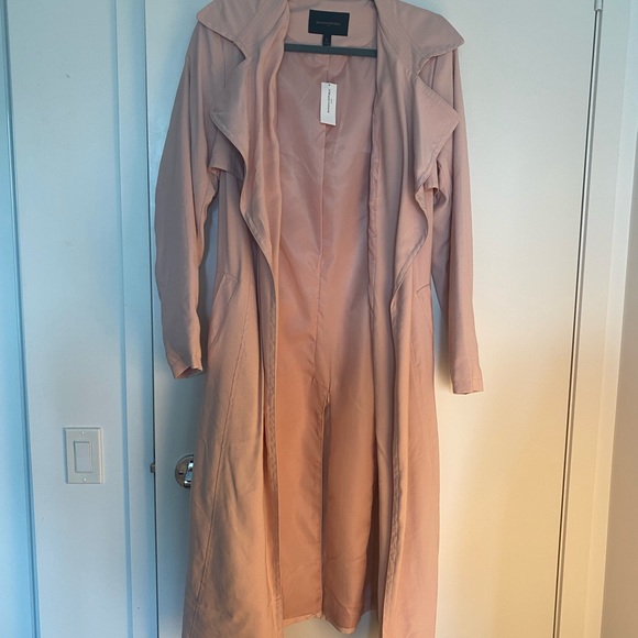 Pink belt-up trench coat - Picture 1 of 6